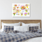 Toile médaille de fleurs (Insitu(Chambre))
