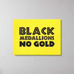 TOILE MÉDALLIONS NOIRES PAS D'OR