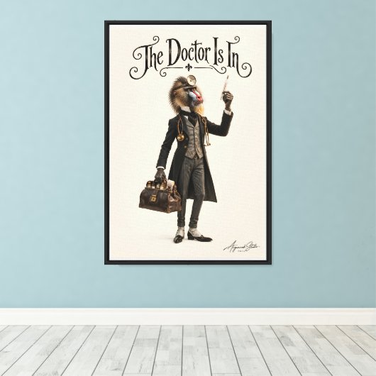 Toile Médecin Mandrill (Insitu (Plancher de Bois))