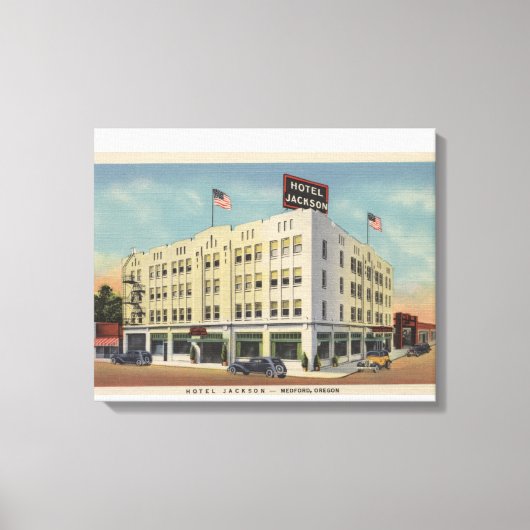 Toile Medford, Oregon - Hotel Jackson View avec Old (Recto)