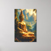 Toile Méditation dorée dans les sommets thaïlandais (Recto)