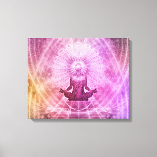 Toile Méditation du Yoga spirituel Zen coloré