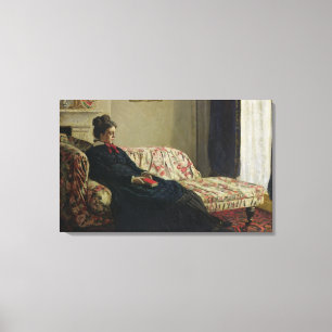 Toile Méditation ou Madame Monet de Claude Monet