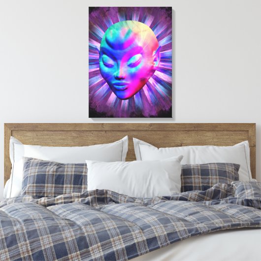 Toile Méditation psychédélique Alien (Insitu(Chambre))