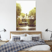 Toile Méditer dans le parc message inspirant (Insitu(Chambre))
