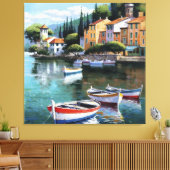 Toile Mediterranean Harbor Serenity (Insitu(Salon))