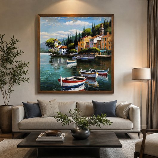Toile Mediterranean Harbor Serenity