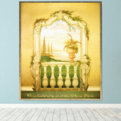 Toile Méditerranée Vue lac Mural (Insitu (Plancher de Bois))