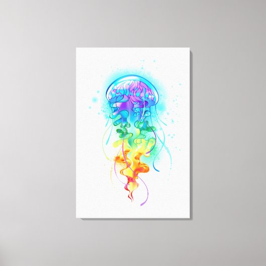 Toile Méduse arc-en-ciel (Recto)