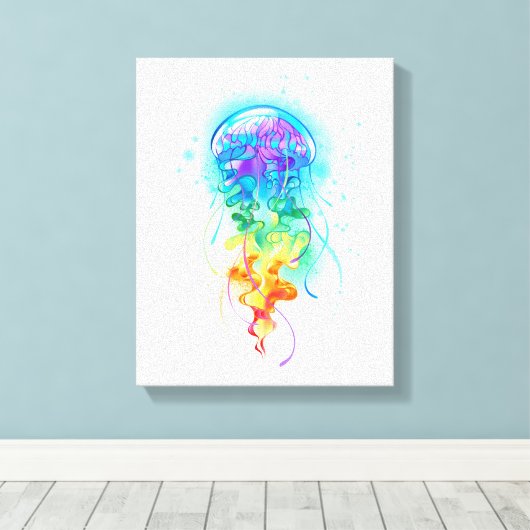 Toile Méduse arc-en-ciel (Insitu (Plancher de Bois))