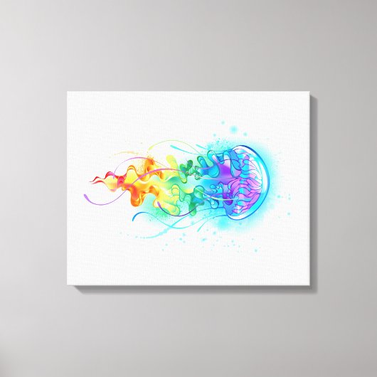 Toile Méduse arc-en-ciel (Recto)