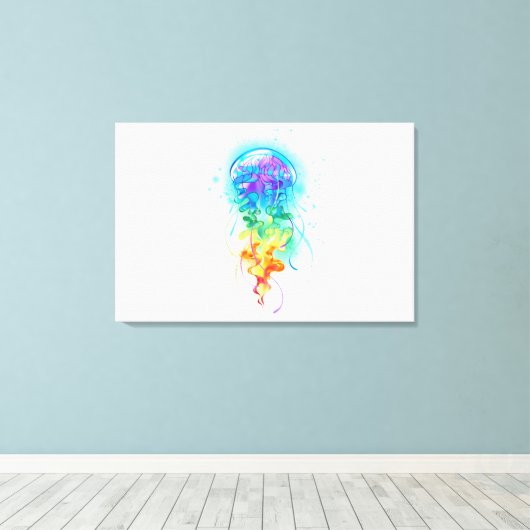 Toile Méduse arc-en-ciel (Insitu (Plancher de Bois))