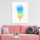 Toile Méduse arc-en-ciel (Insitu(Salon))