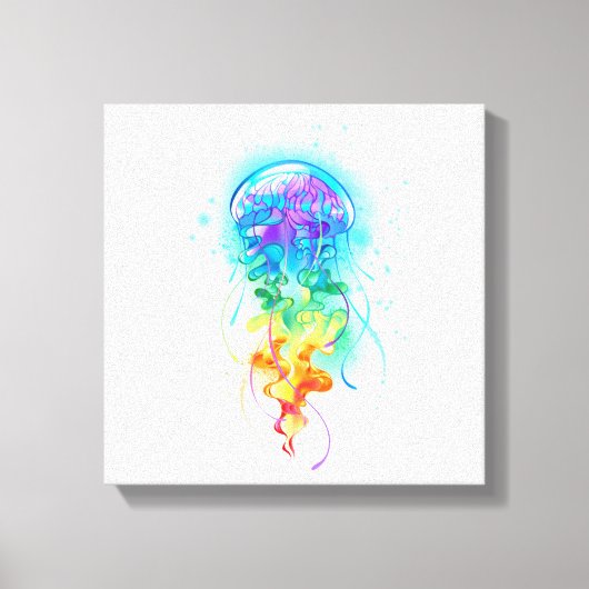 Toile Méduse arc-en-ciel (Recto)
