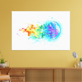 Toile Méduse arc-en-ciel (Insitu(Salon))