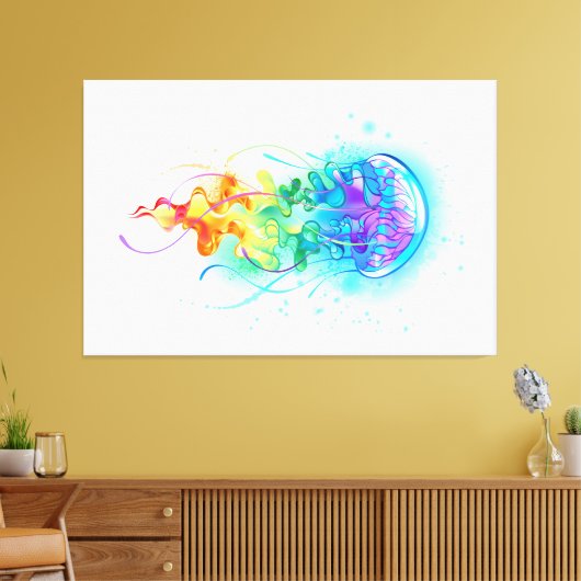 Toile Méduse arc-en-ciel (Insitu(Salon))