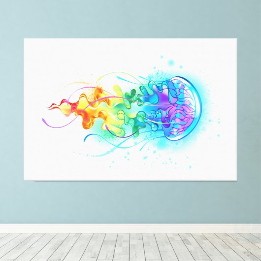 Toile Méduse arc-en-ciel (Insitu (Plancher de Bois))