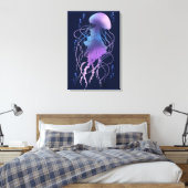 Toile Méduse Éthérée Violet Bleu (Insitu(Chambre))