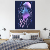 Toile Méduse Éthérée Violet Bleu (Insitu(Chambre))