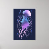 Toile Méduse Éthérée Violet Bleu (Recto)