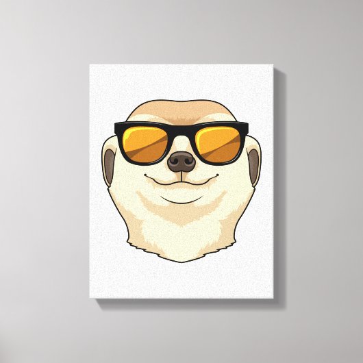 Toile Meerkat avec lunettes de soleil (Recto)