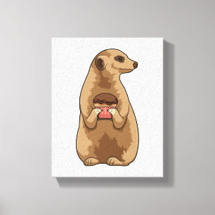 Toile Meerkat avec Muffin