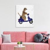 Toile Meerkat sur Dark Blue Moped (Insitu(Salon))
