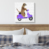 Toile Meerkat sur Lilac Moped (Insitu(Chambre))