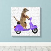 Toile Meerkat sur Lilac Moped (Insitu (Plancher de Bois))