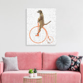 Toile Meerkat sur Orange Penny Farthing (Insitu(Salon))