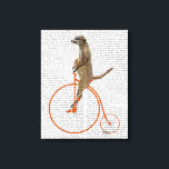 Toile Meerkat sur Orange Penny Farthing<br><div class="desc">Children's</div>