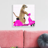 Toile Meerkat sur Pink Moped (Insitu(Salon))