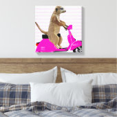 Toile Meerkat sur Pink Moped (Insitu(Chambre))