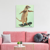 Toile Meerkat Sur Skateboard (Insitu(Salon))