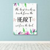 Toile Meilleur enseignant Appréciation devis cadeau Merc (Insitu (Plancher de Bois))