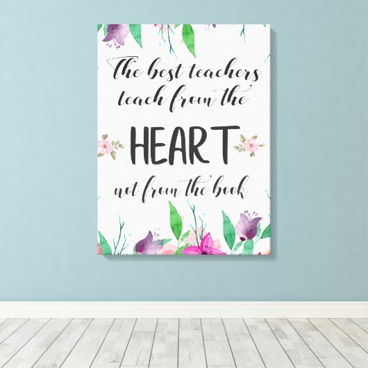 Toile Meilleur enseignant Appréciation devis cadeau Merc (Insitu (Plancher de Bois))