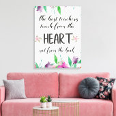 Toile Meilleur enseignant Appréciation devis cadeau Merc (Insitu(Salon))