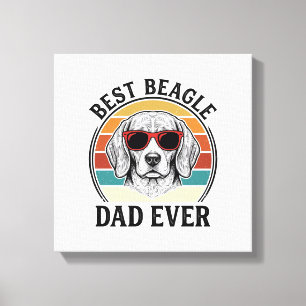Toile Meilleur Papa Beagle Ever Création de T-Shirt Vint