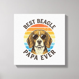 Toile Meilleur Papa Beagle Vintage Design de T-shirt pou