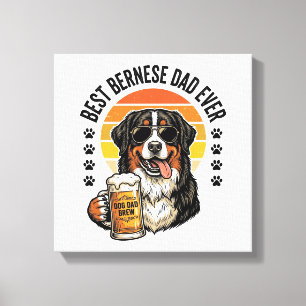 Toile Meilleur Papa Bernois Vintage T-Shirt Bière Chien