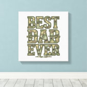 Toile Meilleur Papa de Tous les Temps Camo Design de Gra (Insitu (Plancher de Bois))