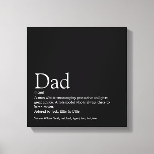 Toile Meilleur Papa du Monde Définition Papa Father Fun 