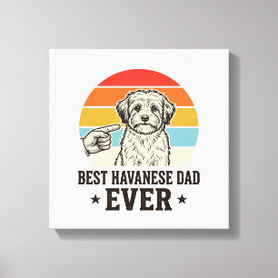 Toile Meilleur papa Havanese de tous les temps Design de