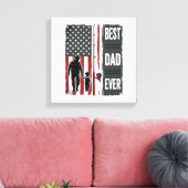 Toile Meilleur Papa Jamais Drapeau de Pêche Conception d (Insitu(Salon))