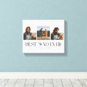 Toile Meilleur papa jamais | Rétro Fête des pères 3 phot (Insitu (Plancher de Bois))