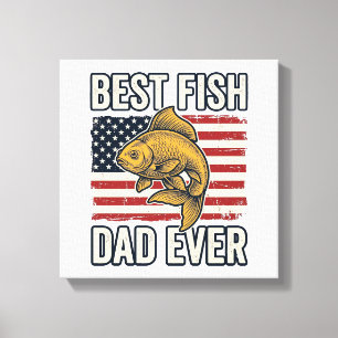 Toile Meilleur Papa Poisson Jamais T-Shirt Vintage Poiss