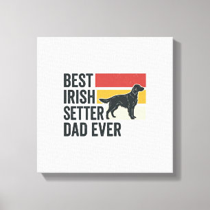 Toile Meilleur papa Setter Irlandais Vintage Design pour