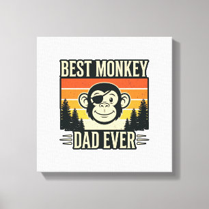 Toile Meilleur Papa Singe Vintage T-shirt de père de sin