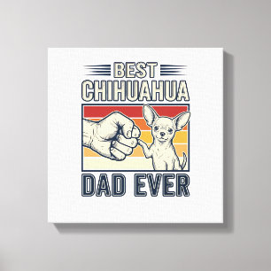 Toile Meilleur père Chihuahua de tous les temps Design d