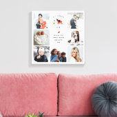 Toile Meilleure grand-mère | Burgundy Boho Floral Photo (Insitu(Salon))